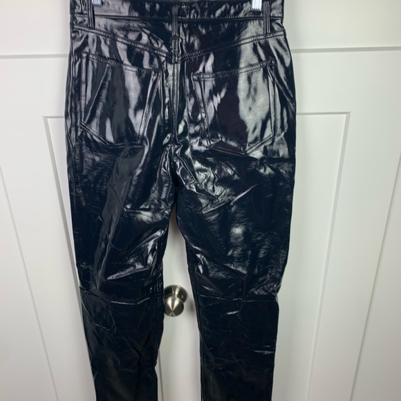 Abercrombie & Fitch Pants Size 10 30 Black Vegan Leather Goth Dark Fairy Vamp - Picture 8 of 10